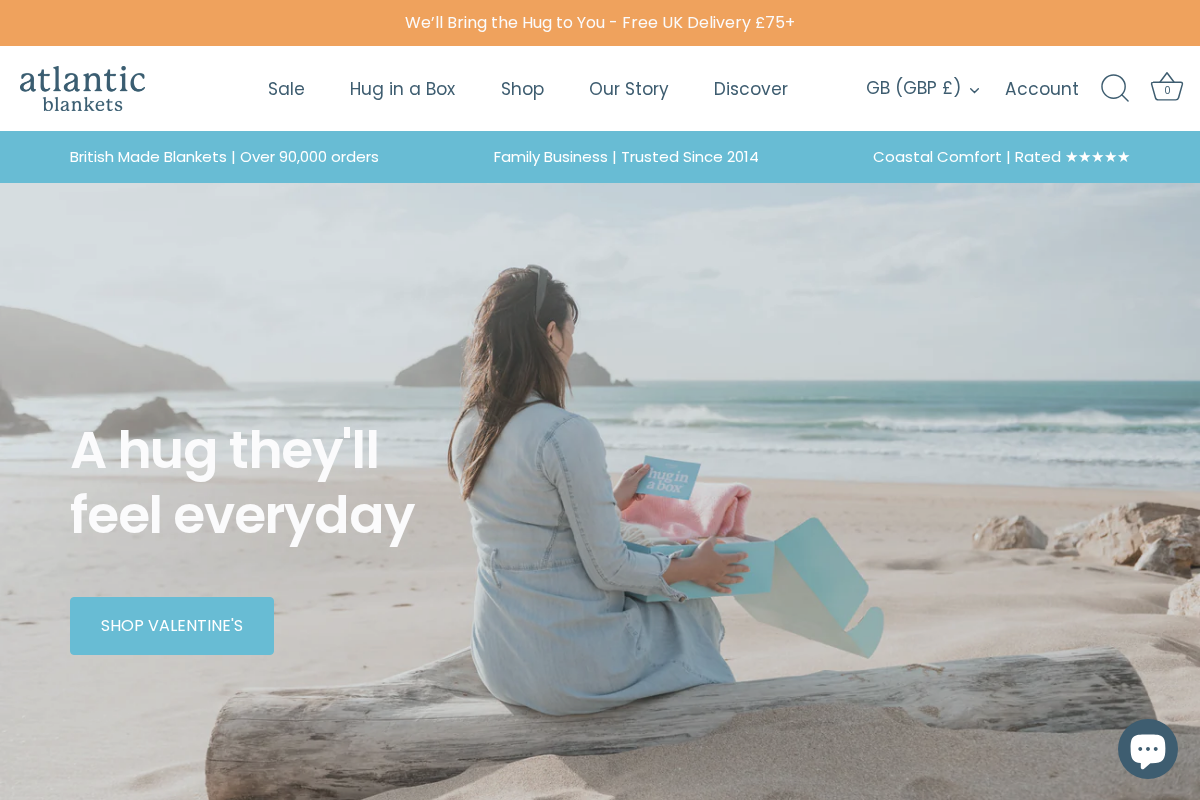 Atlanticblankets homepage screenshot