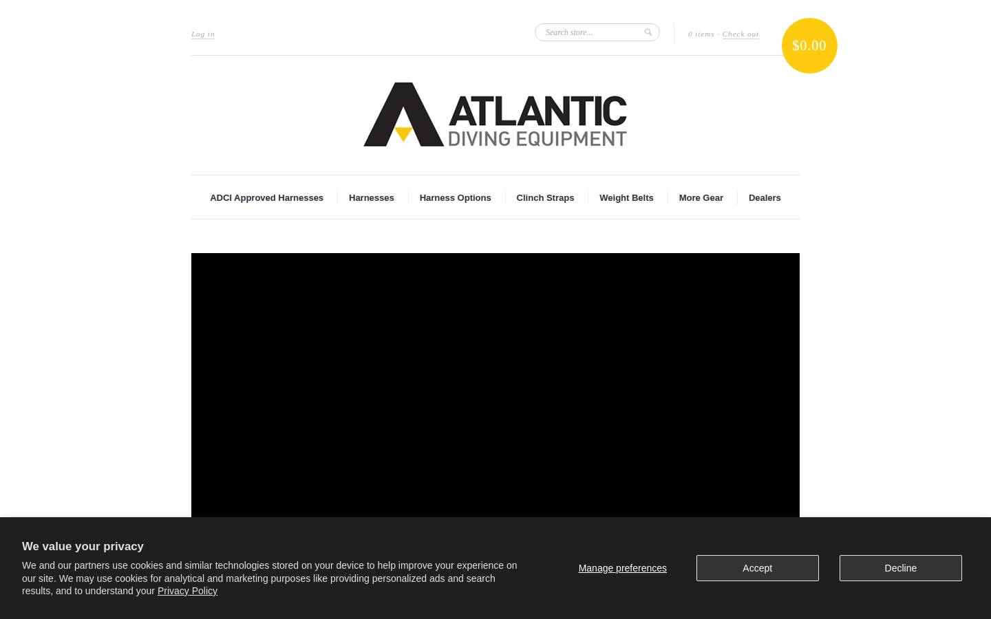 atlanticdivingequipment.com homepage screenshot