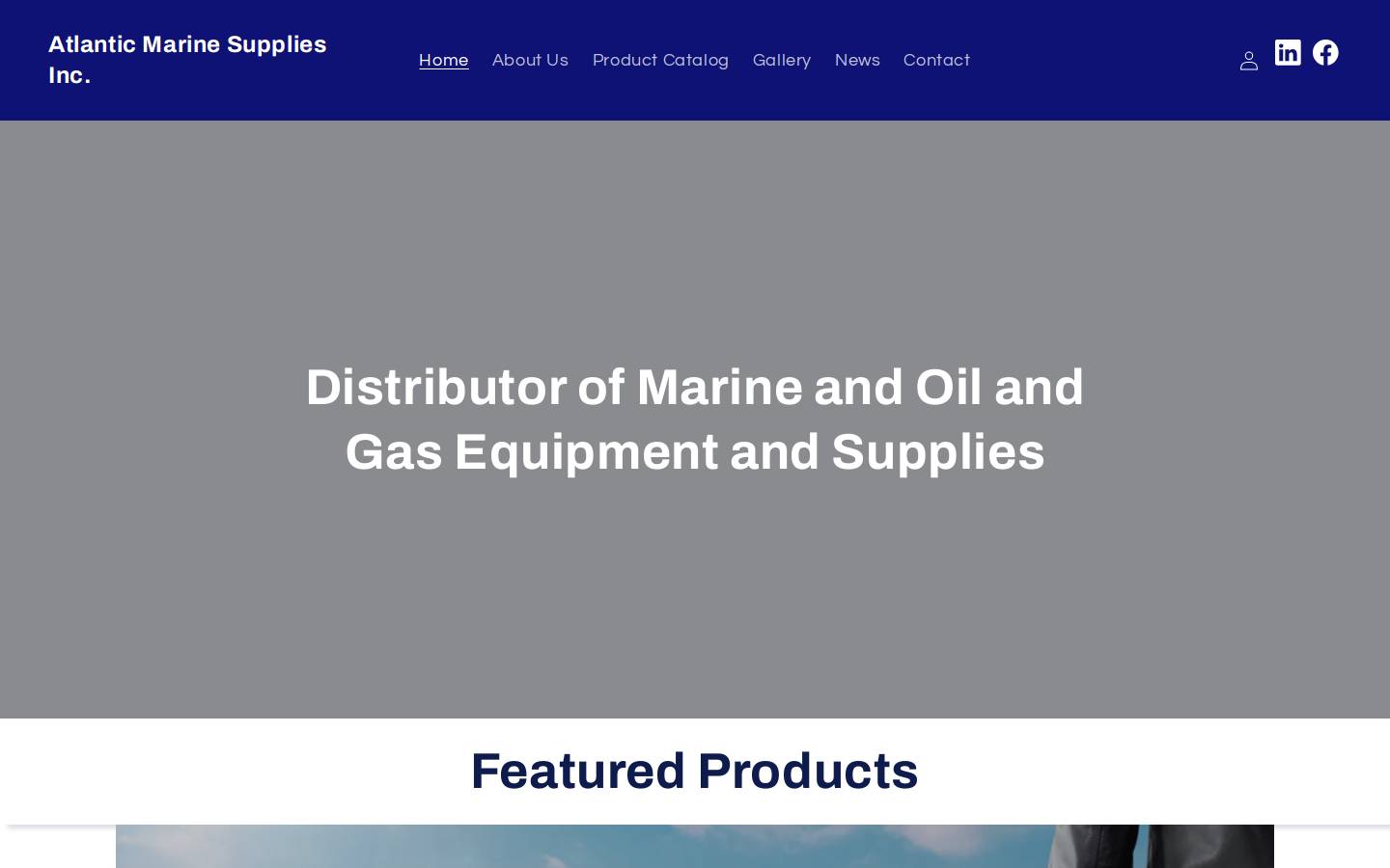 atlanticmarinesupplies.com homepage screenshot
