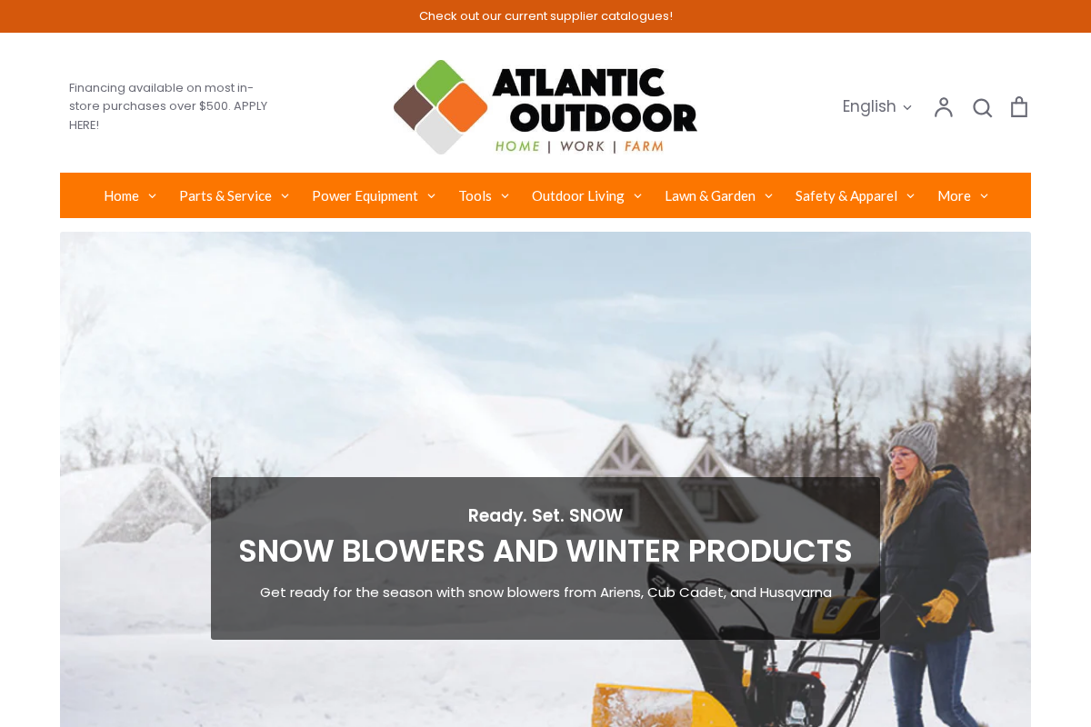 Atlantic Outdoor homepage screenshot