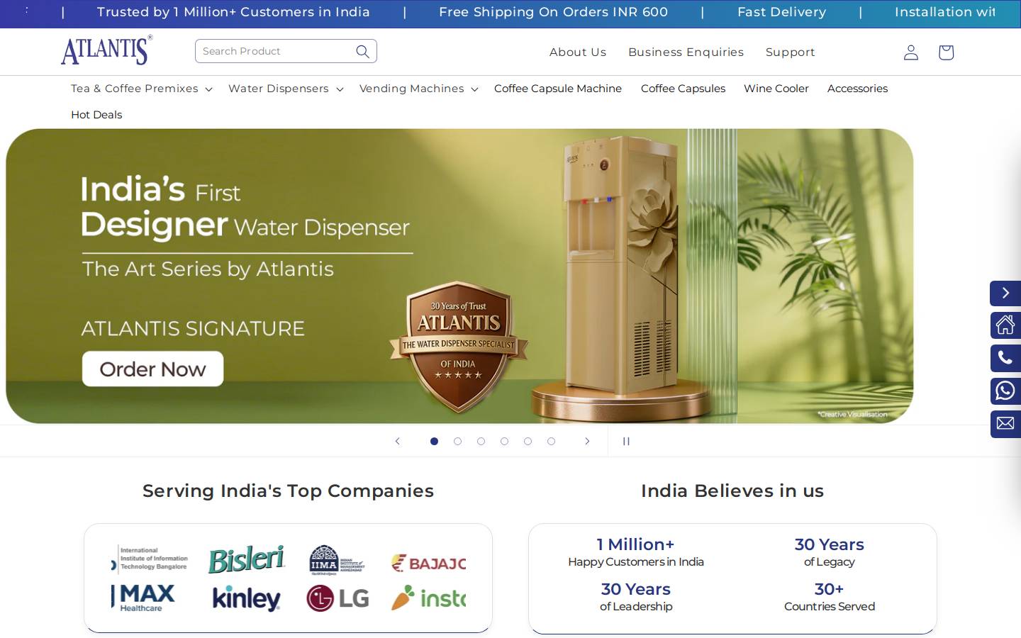 Vending Updates India Pvt Ltd homepage screenshot