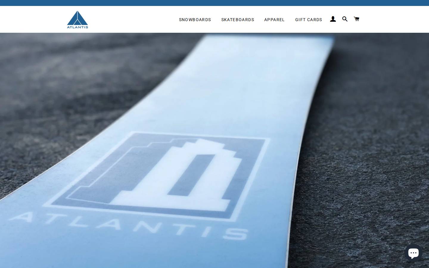 atlantissnowboards.com homepage screenshot
