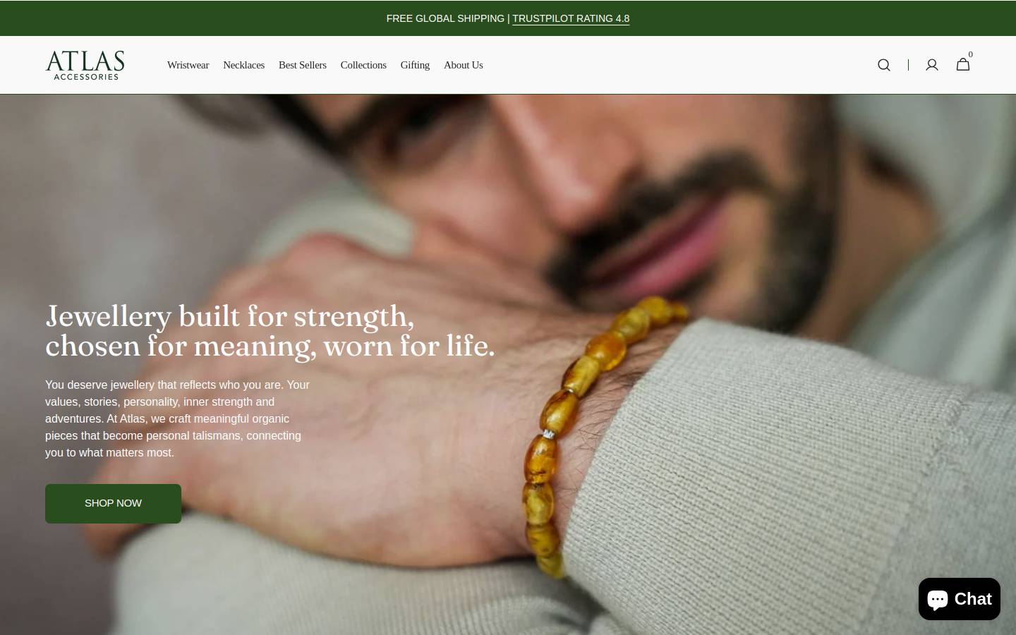 Atlasaccessories homepage screenshot