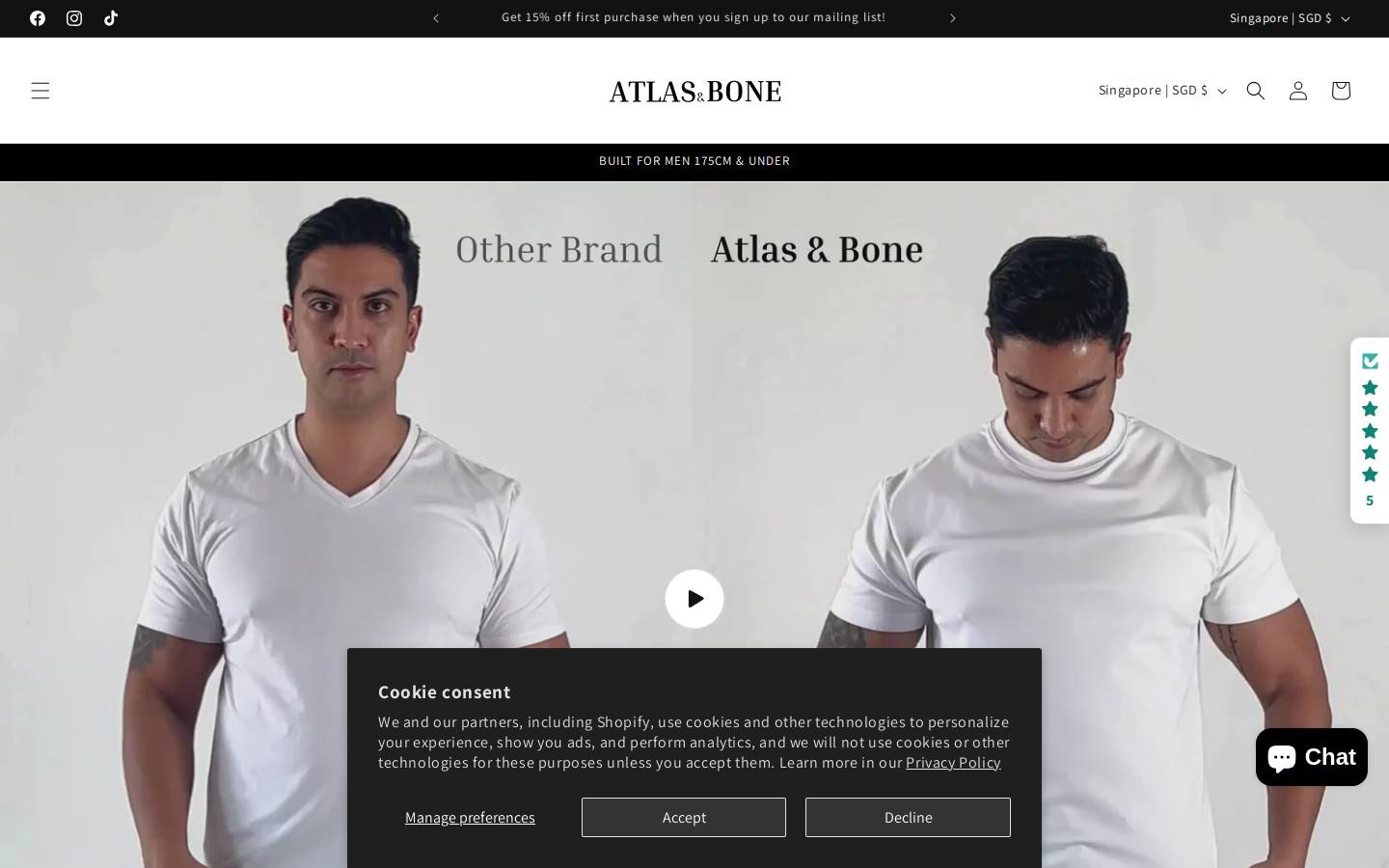 atlasandbone.com homepage screenshot