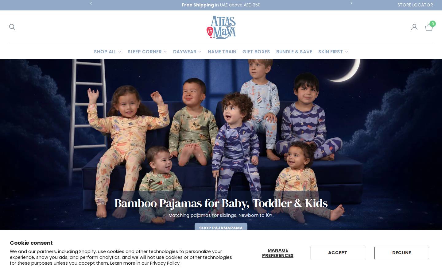 atlasandmaya.com homepage screenshot