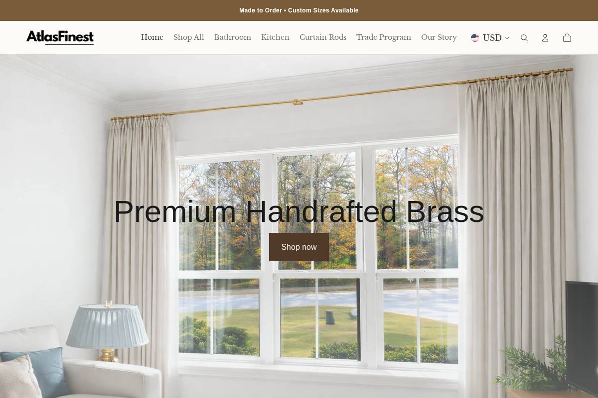 Atlas Finest homepage screenshot