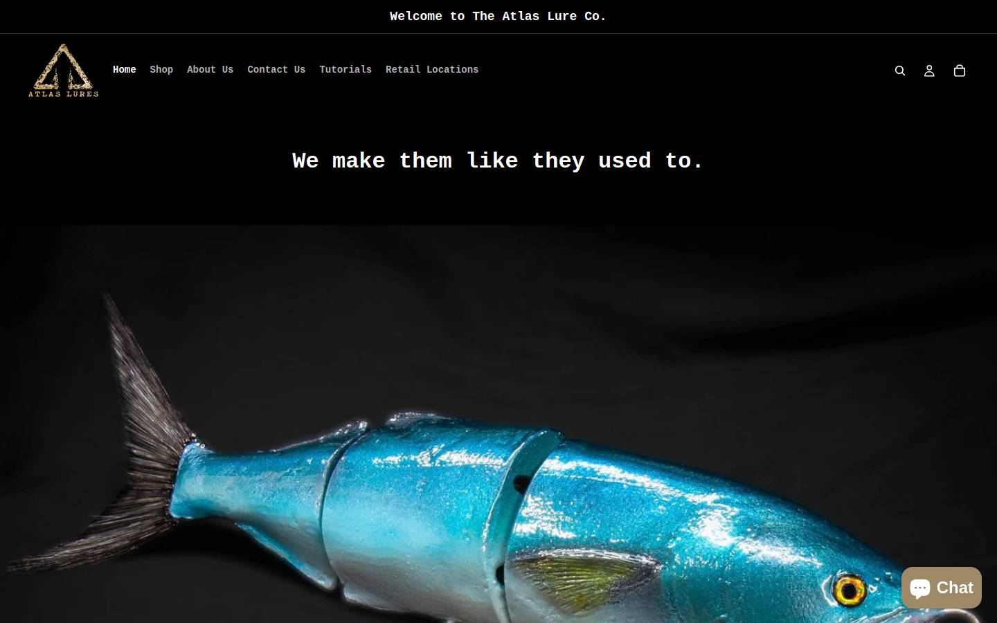 atlasknifeworks.com homepage screenshot