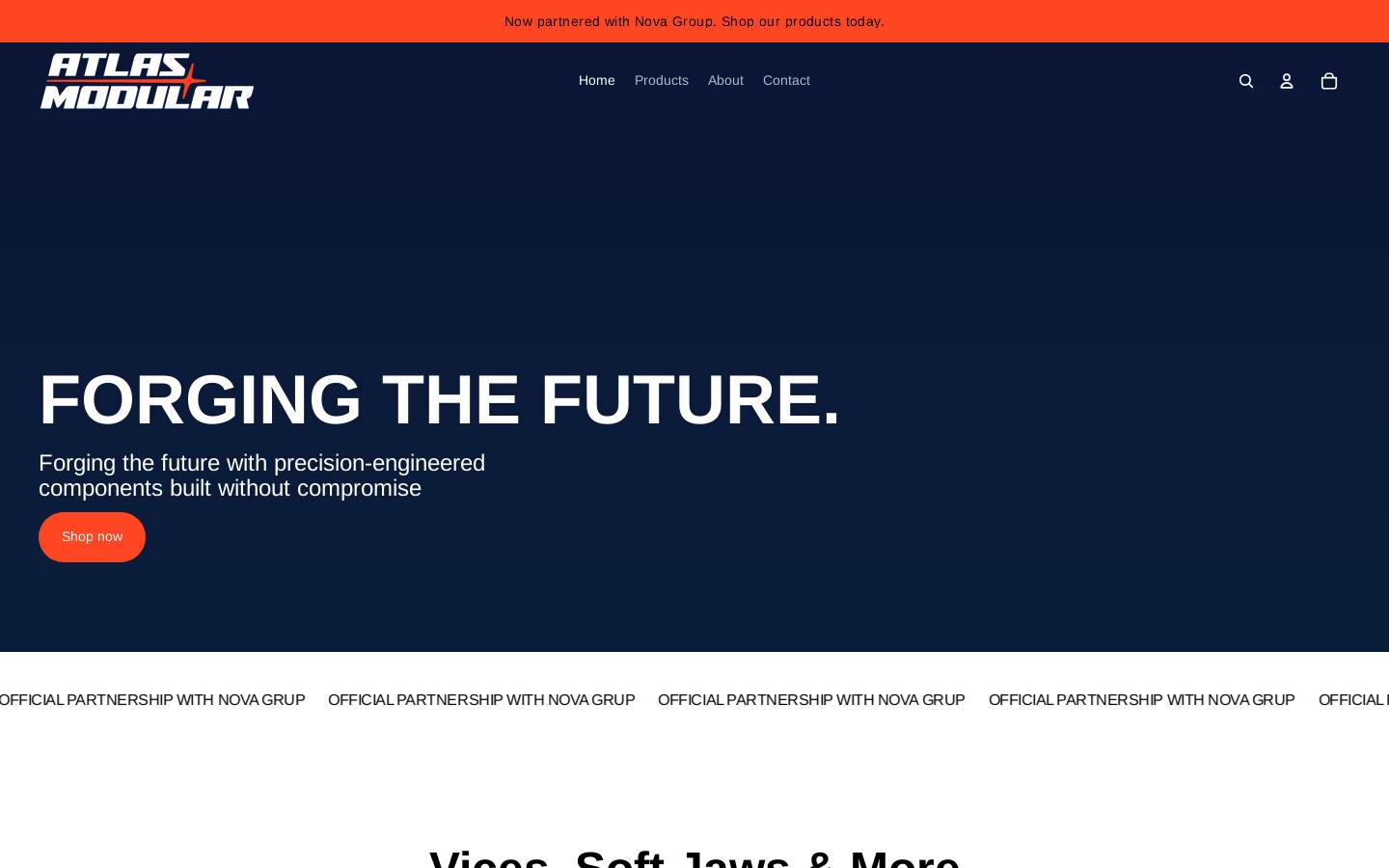 atlasmodular.us homepage screenshot