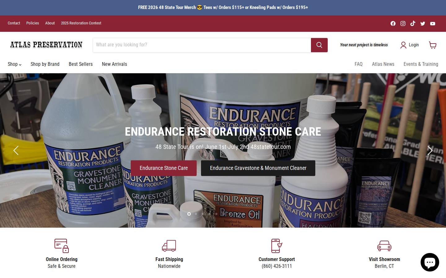 atlaspreservation.com homepage screenshot