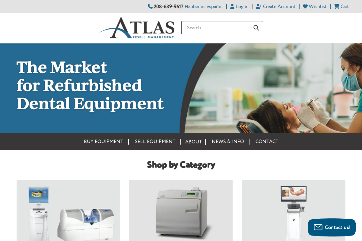 atlasresell.com homepage screenshot