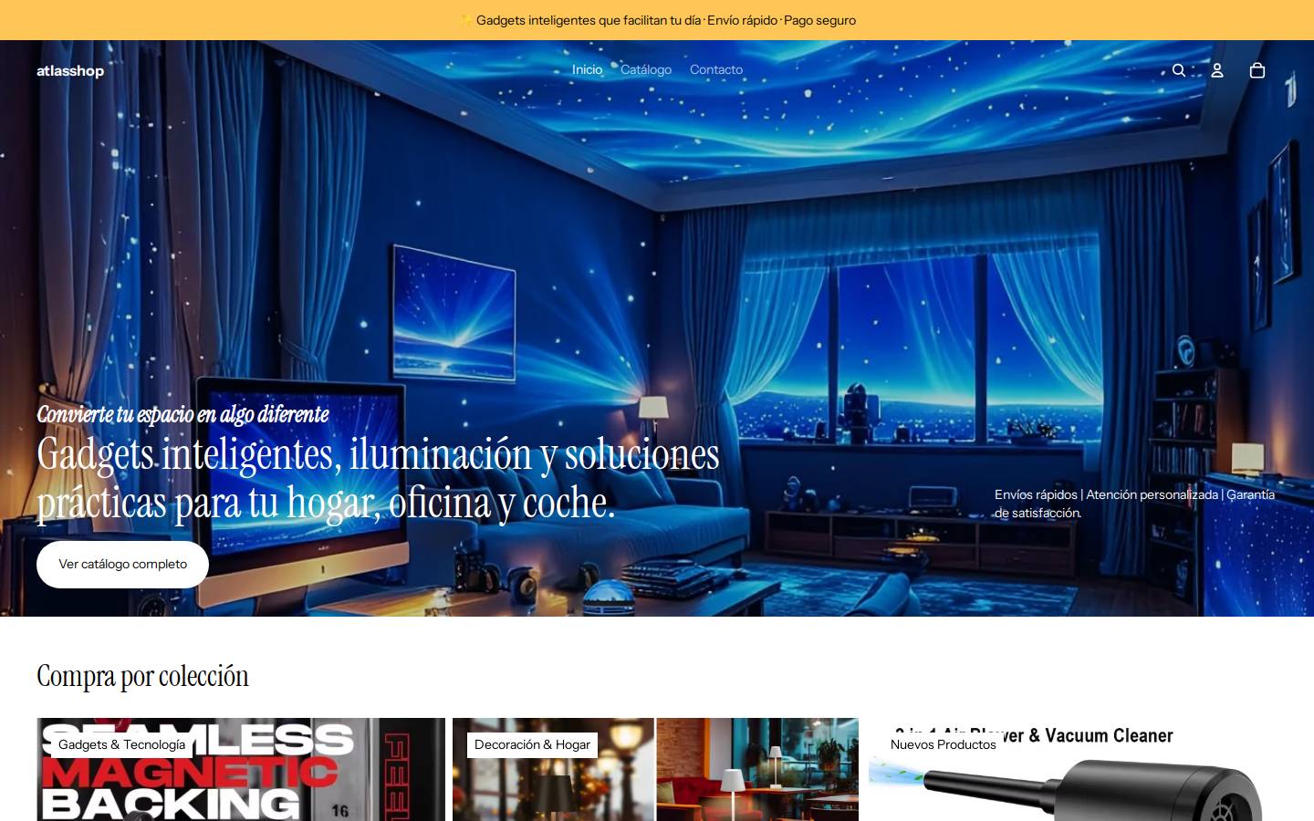 atlasshop.es homepage screenshot