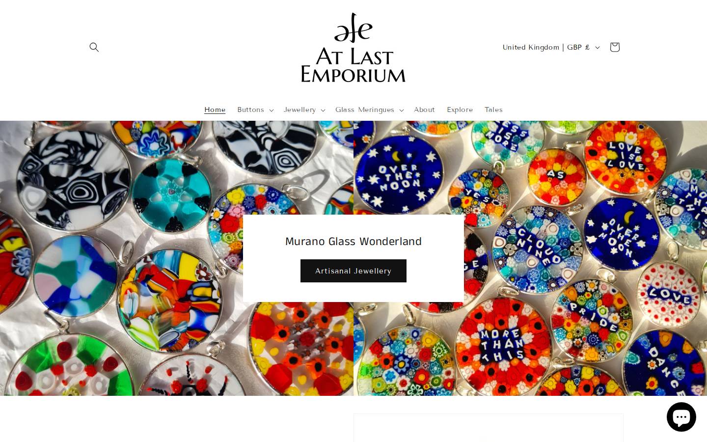 atlastemporium.com homepage screenshot