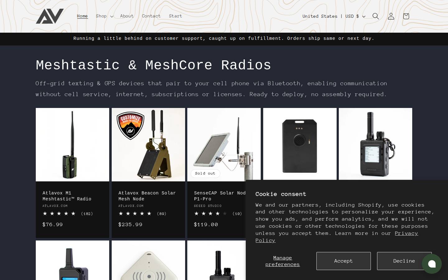 Atlavox homepage screenshot