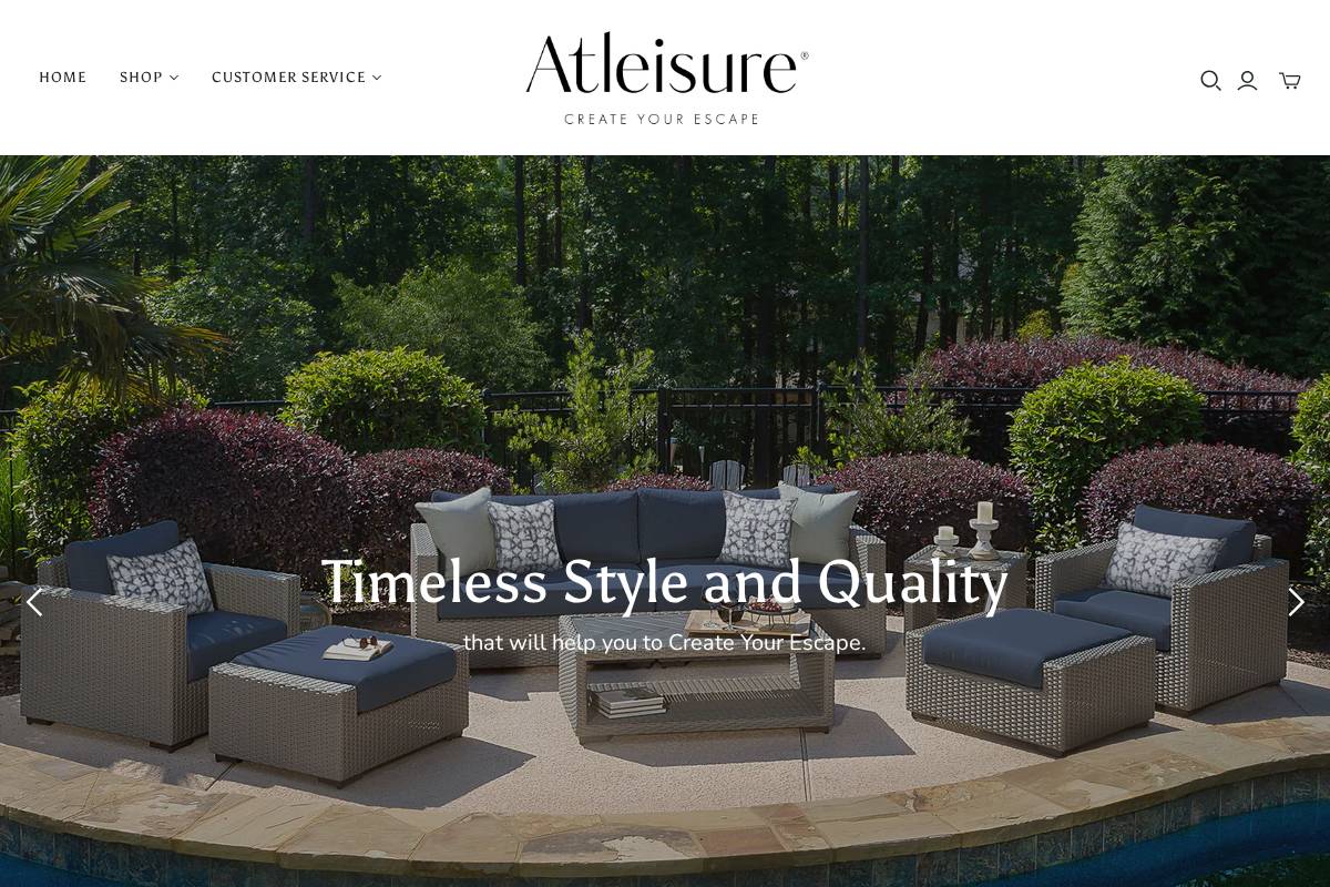 atleisure.com homepage screenshot