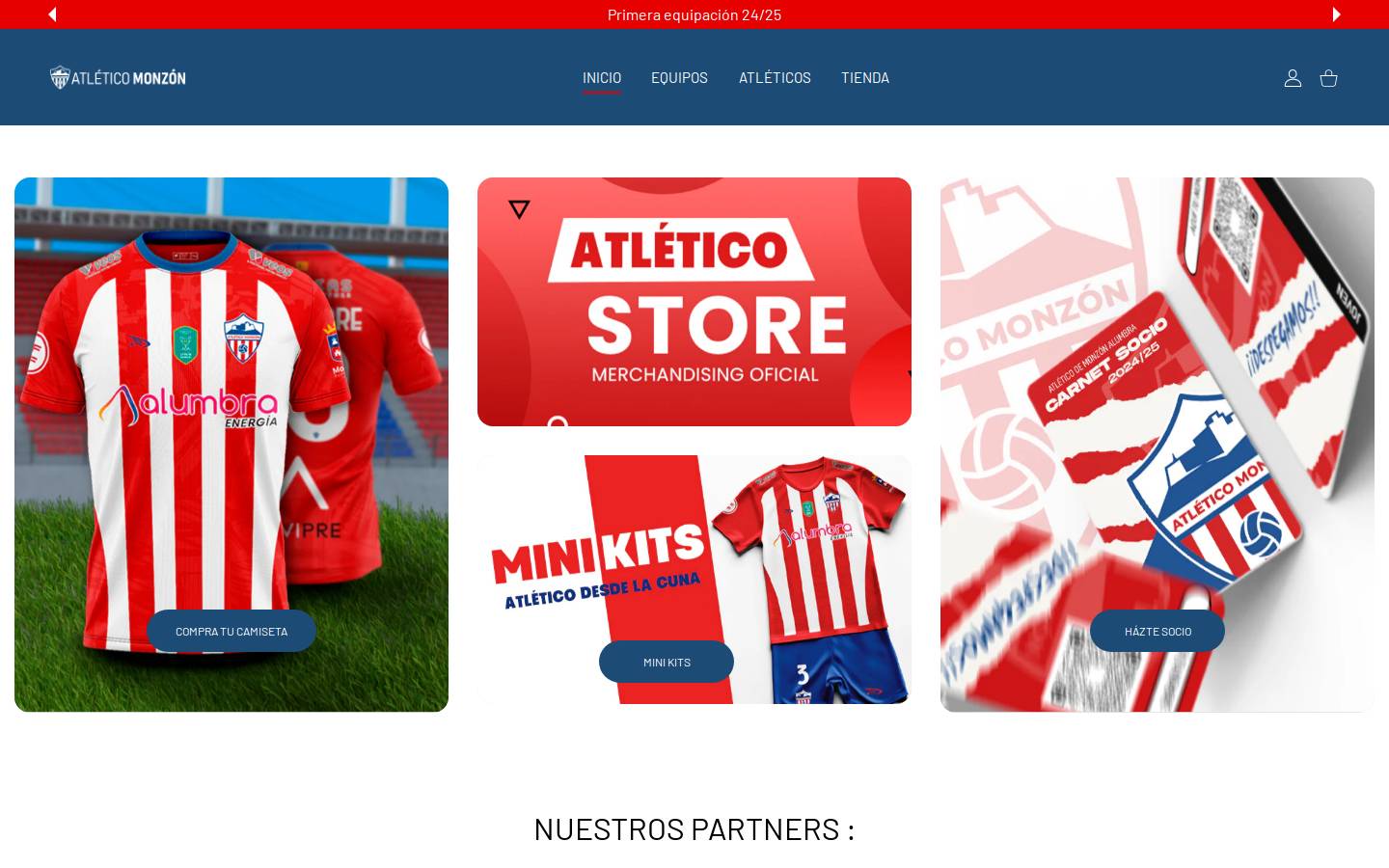 atleticomonzon.com homepage screenshot