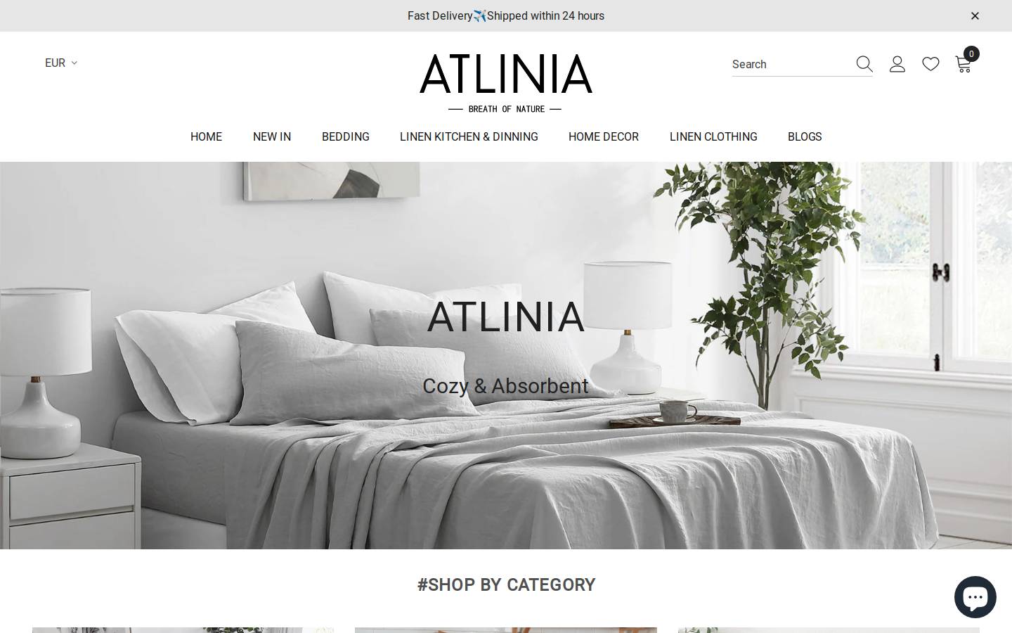 Atlinia homepage screenshot