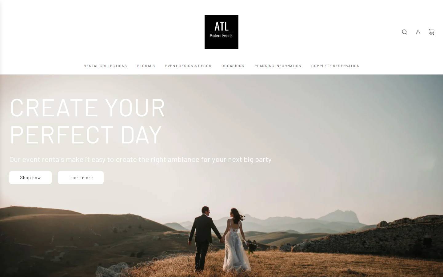 atlmodernevents.com homepage screenshot