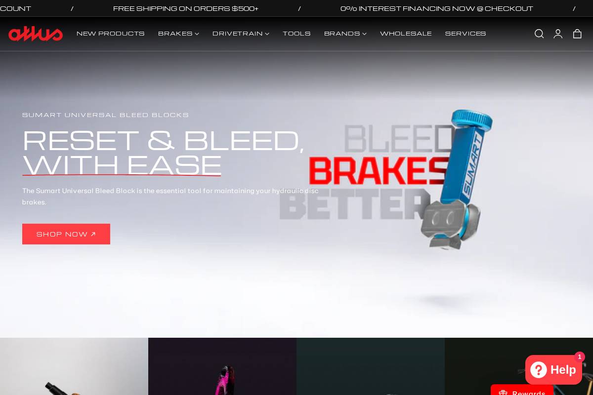 atlus.bike homepage screenshot