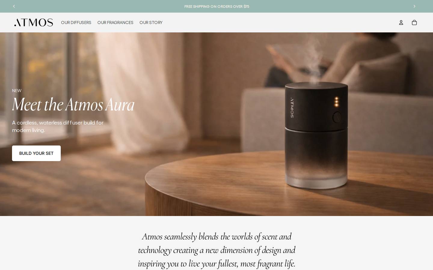 atmosfragrance.com homepage screenshot