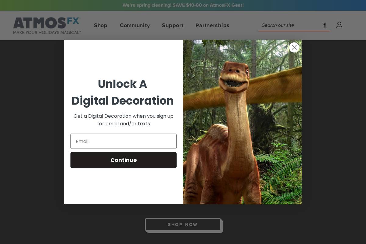 AtmosFX homepage screenshot
