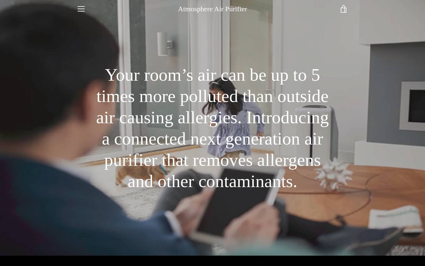 atmosphereairpurifiers.com homepage screenshot