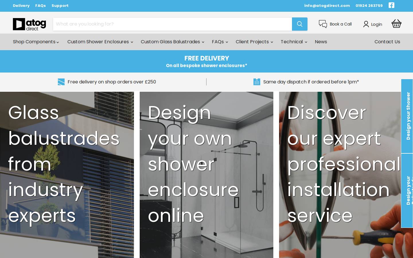 Atog direct homepage screenshot