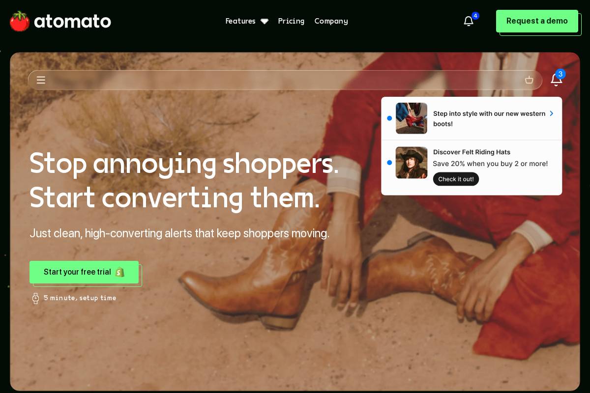atomato.co homepage screenshot