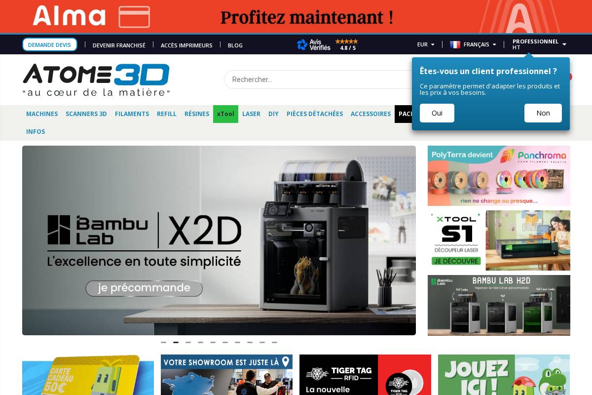atome3d.com homepage screenshot