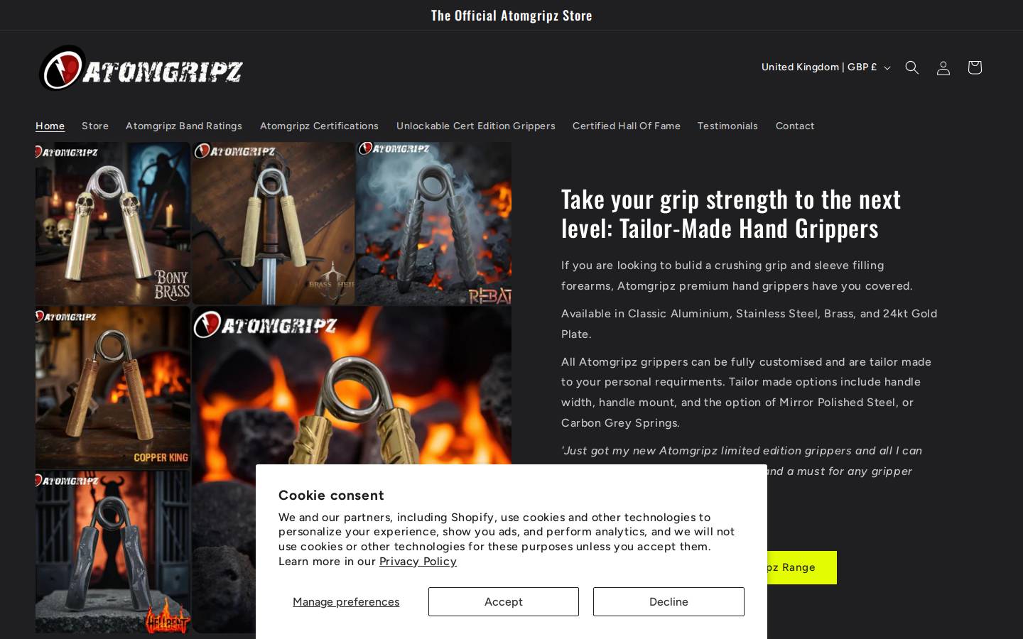 atomgripz.com homepage screenshot