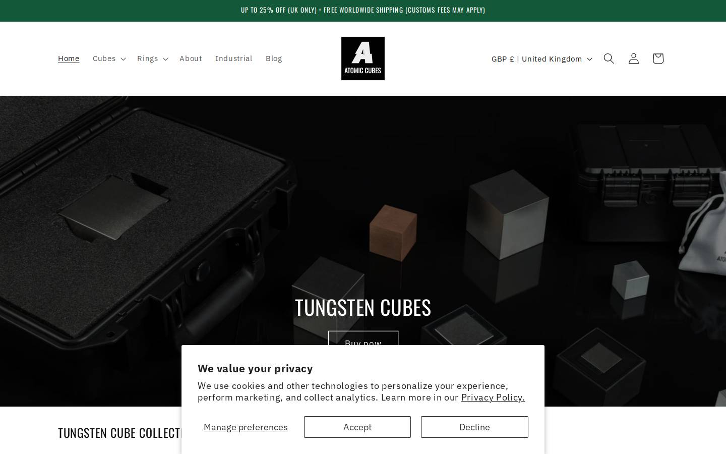 atomic-rings.com homepage screenshot