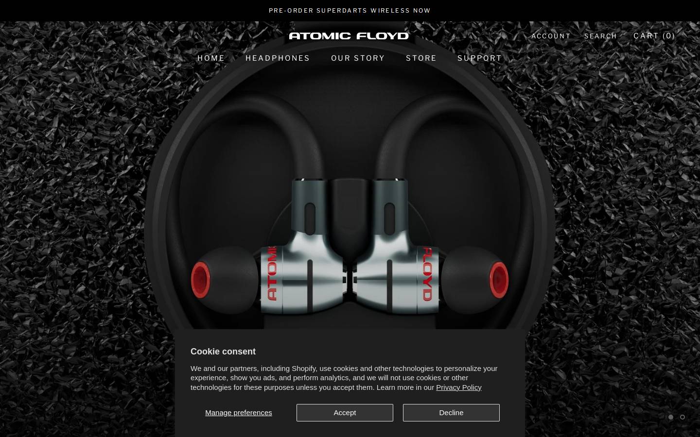 Atomic Floyd homepage screenshot