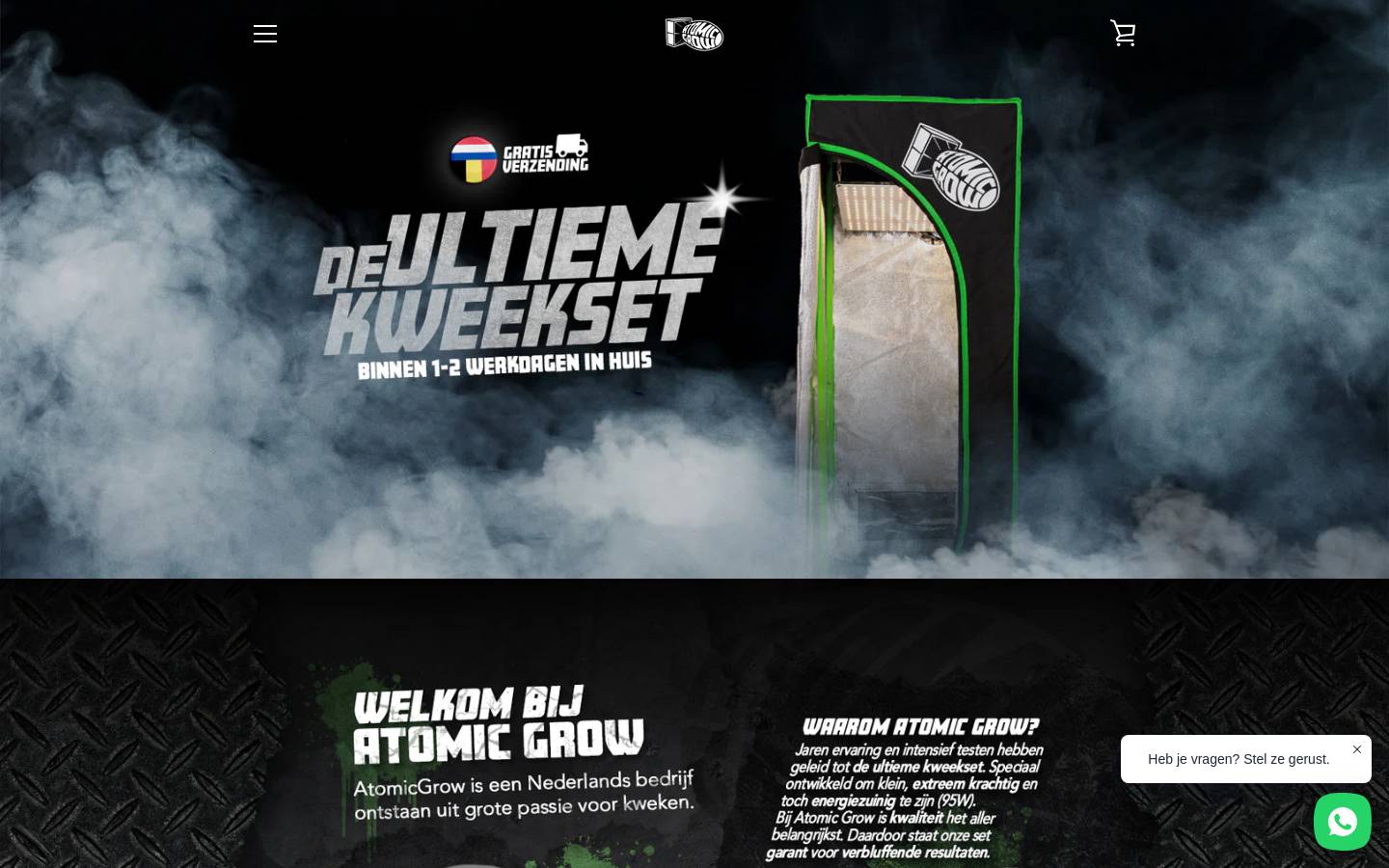 atomicgrow.nl homepage screenshot