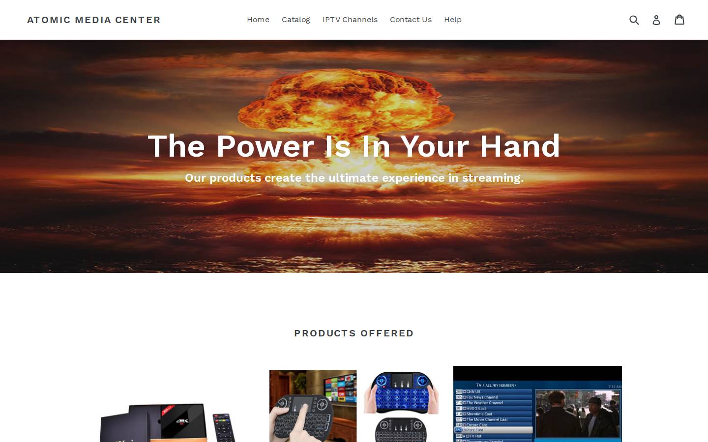 atomicmedia.info homepage screenshot