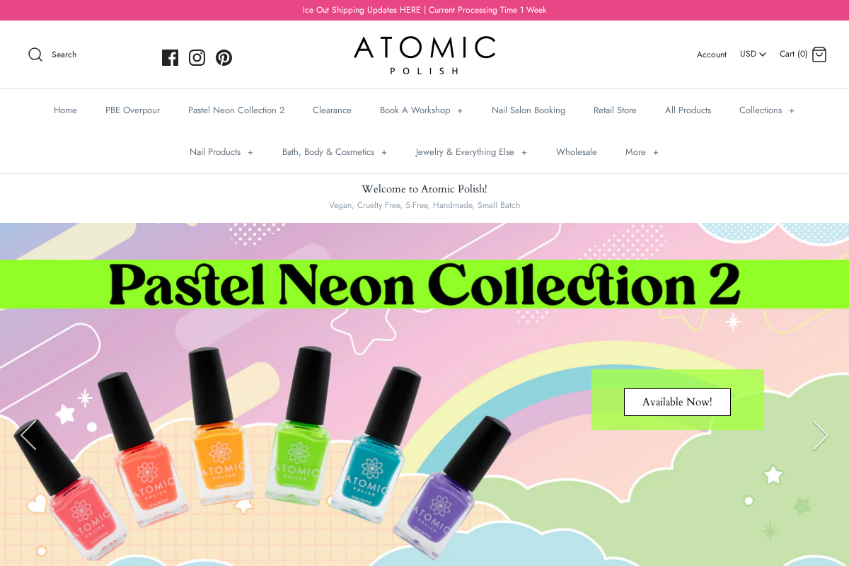 Atomic Polish homepage screenshot