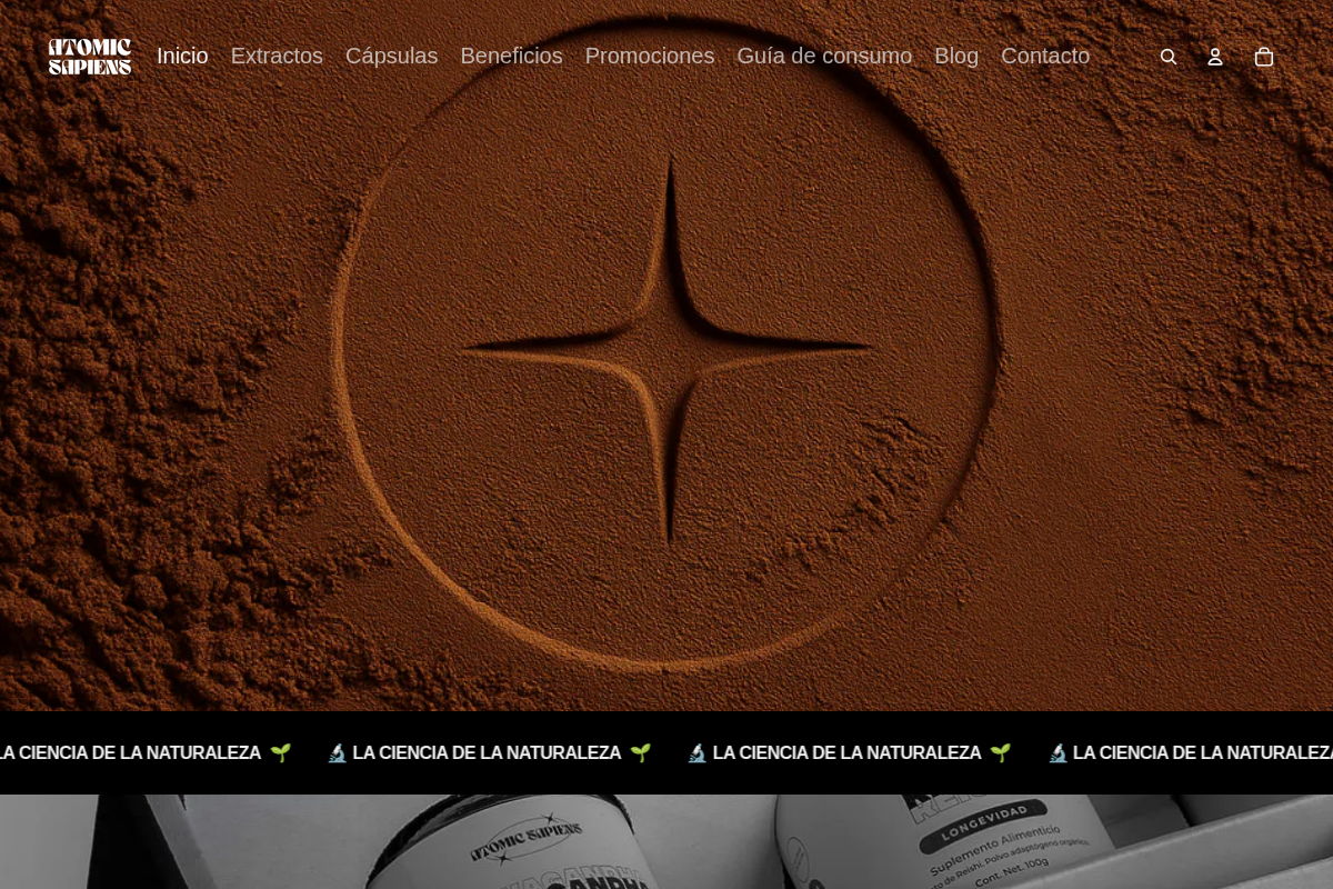 Atomic Sapiens homepage screenshot