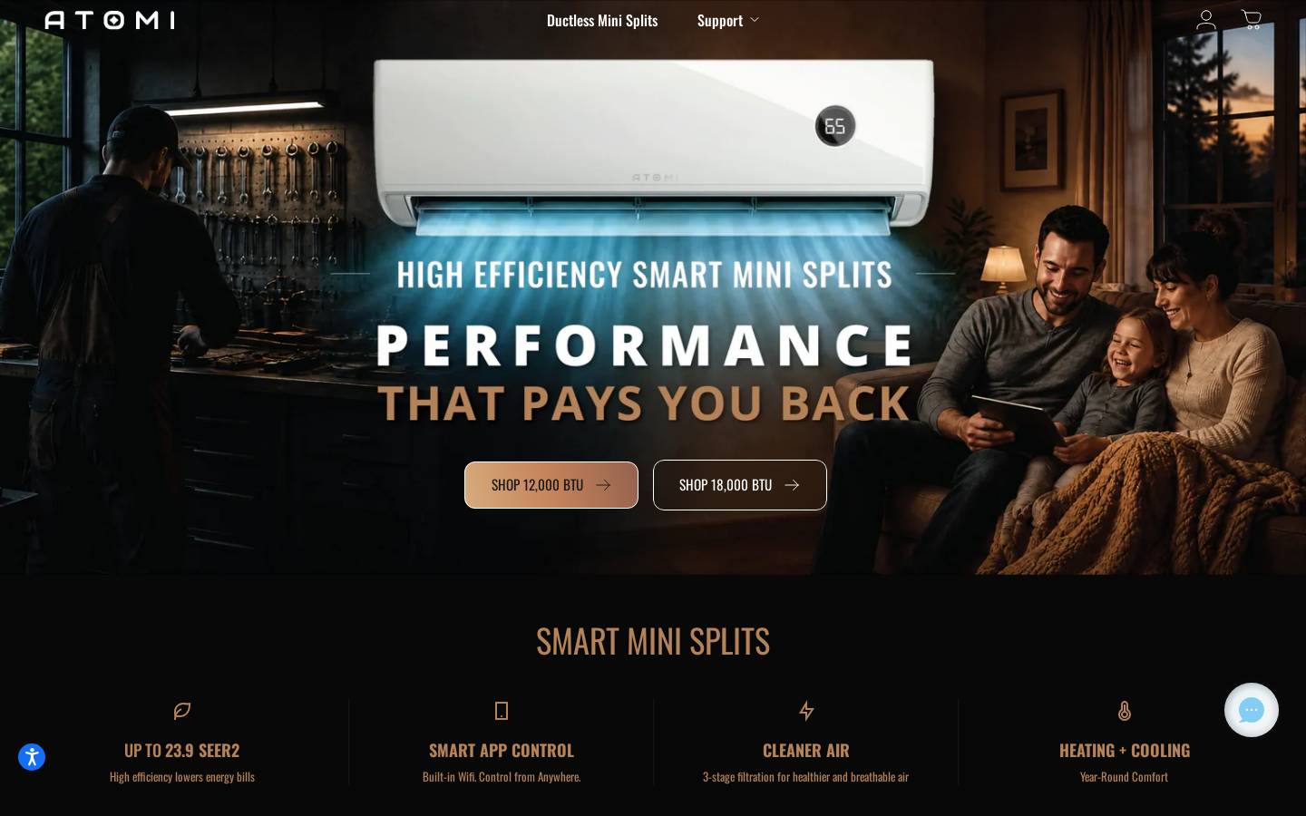 atomismart.com homepage screenshot