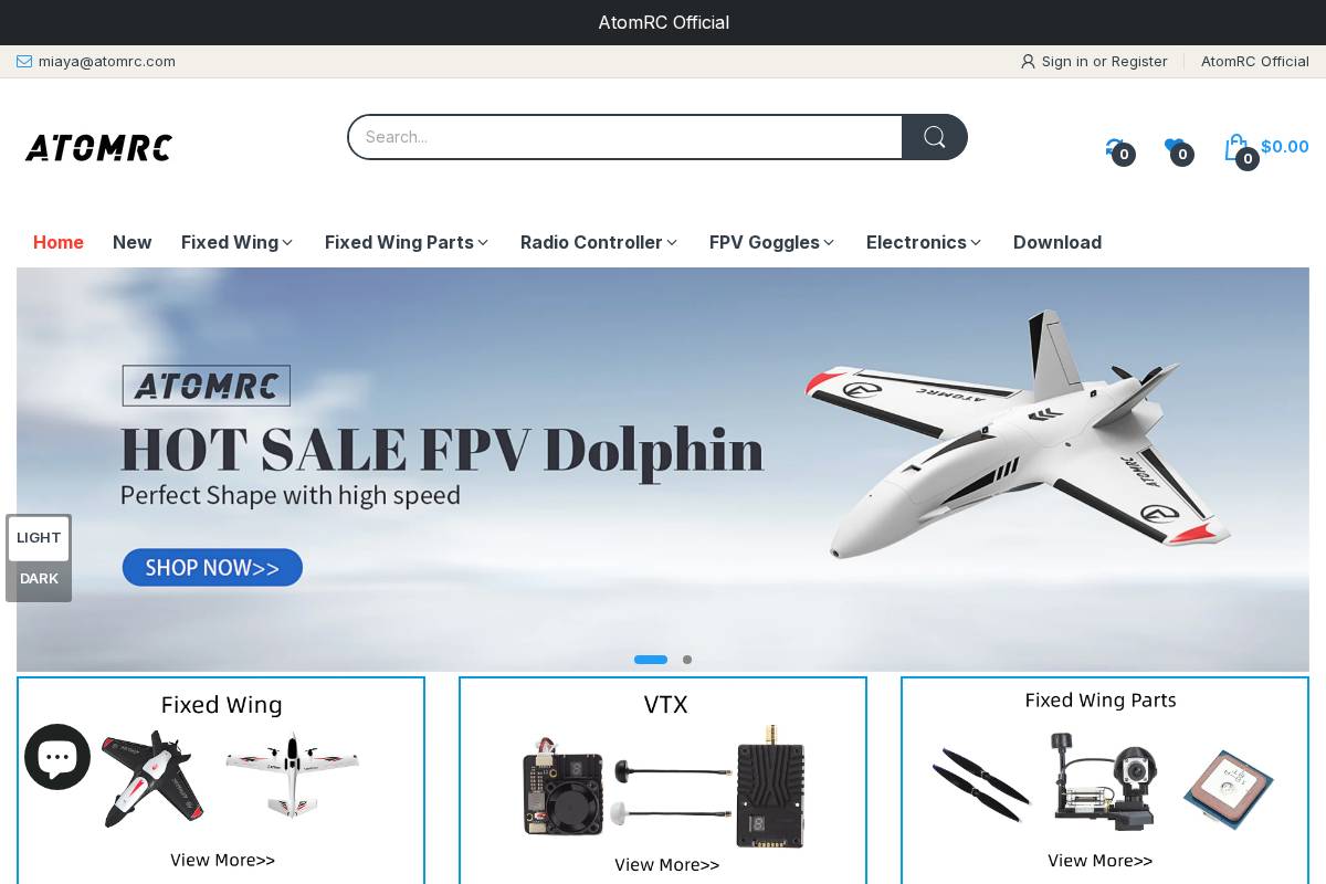atomrc.com homepage screenshot