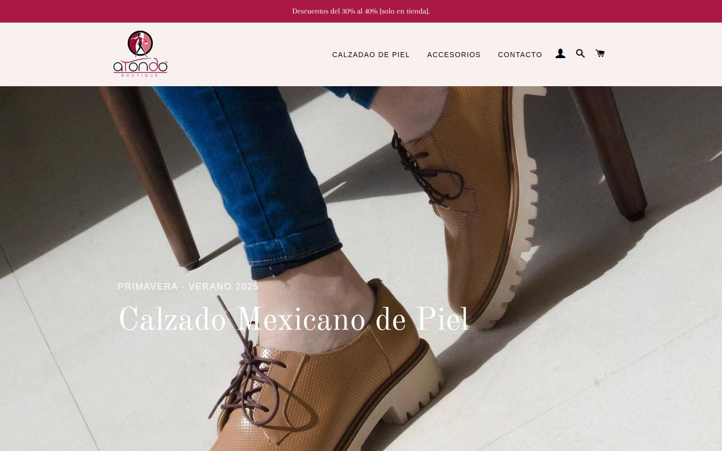 atondoboutique.com homepage screenshot
