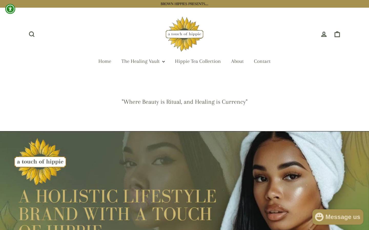atouchofhippie.com homepage screenshot