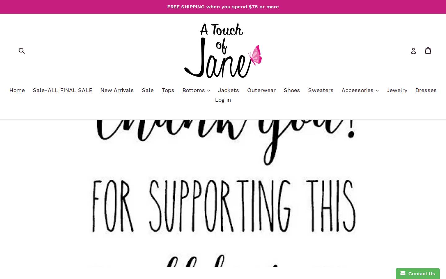 atouchofjane.com homepage screenshot