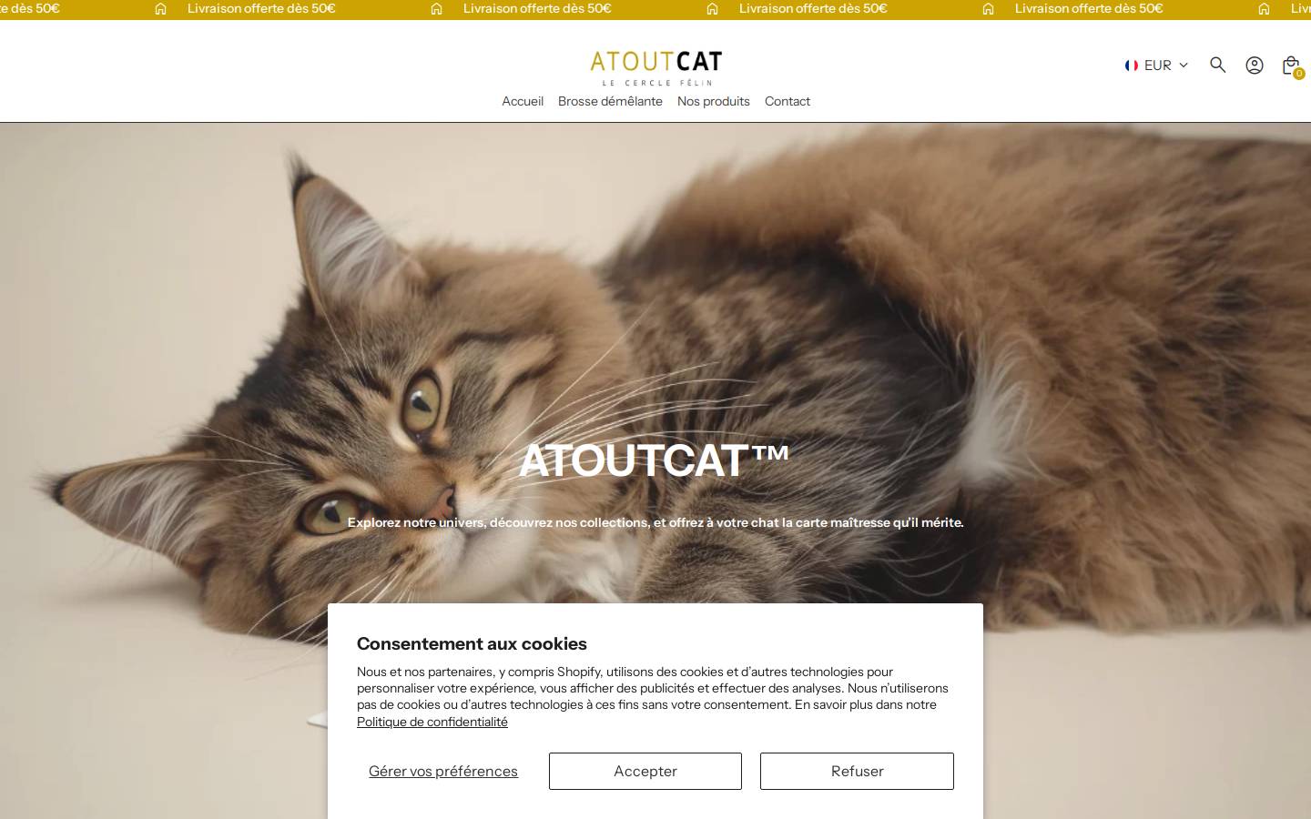 atoutcat.com homepage screenshot