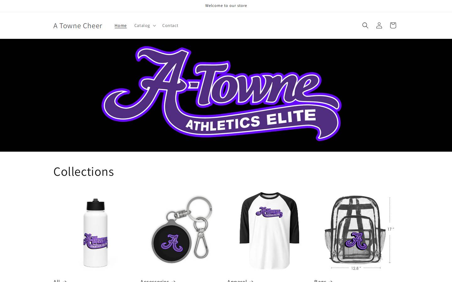 atownecheerstore.com homepage screenshot