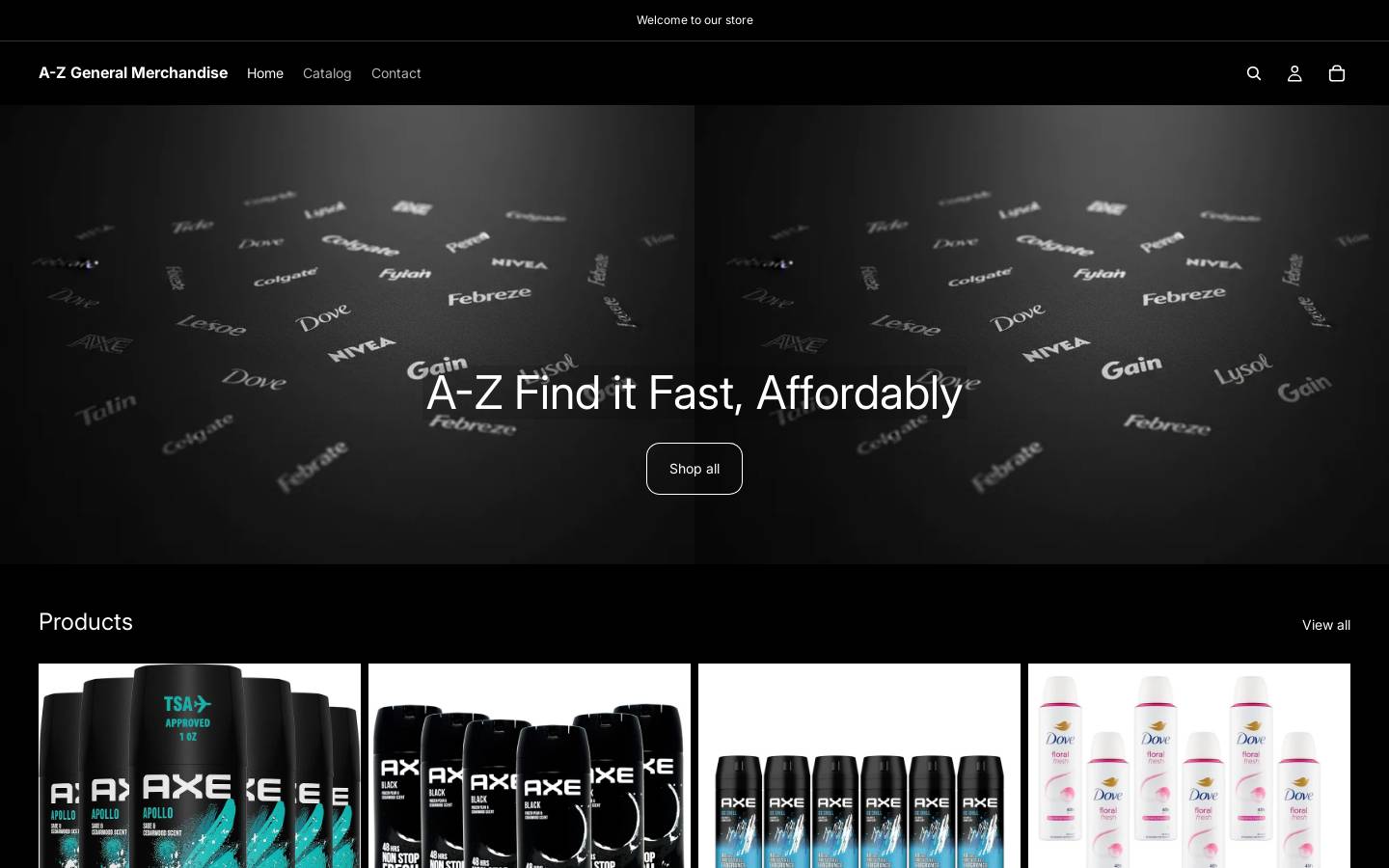 atozgeneral.com homepage screenshot