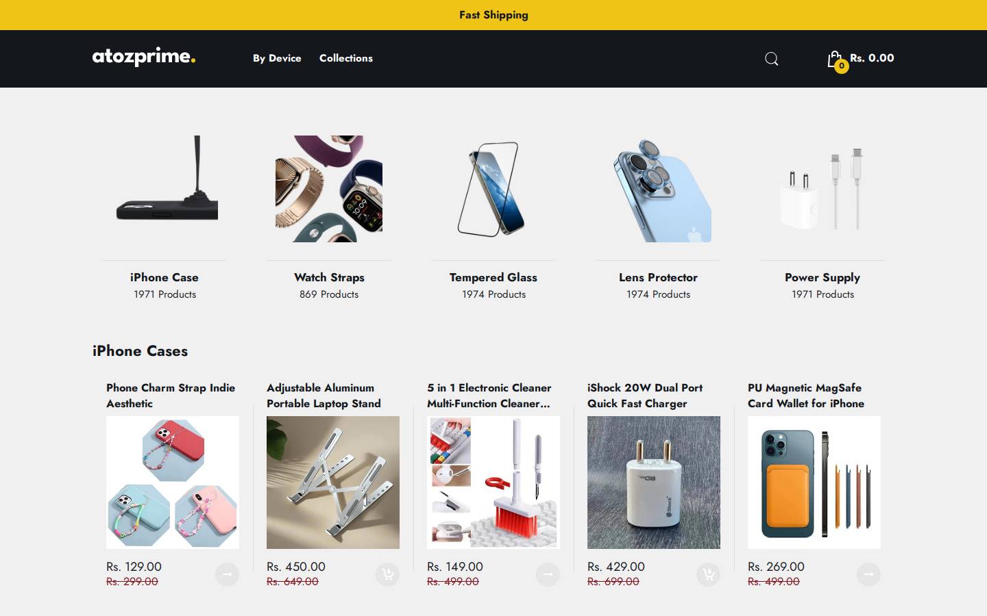atozprime.com homepage screenshot