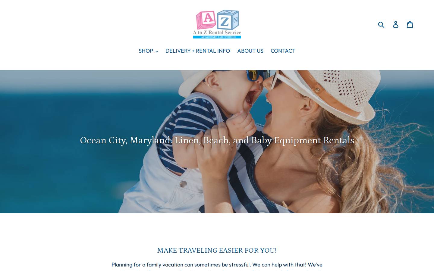 atozrentalservice.com homepage screenshot