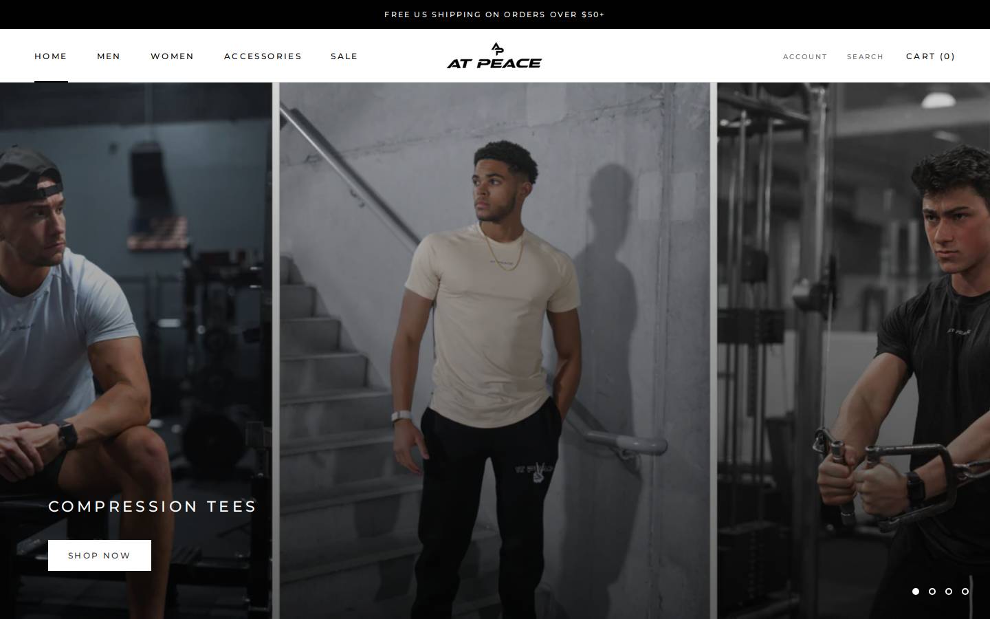 atpeaceathletics.com homepage screenshot