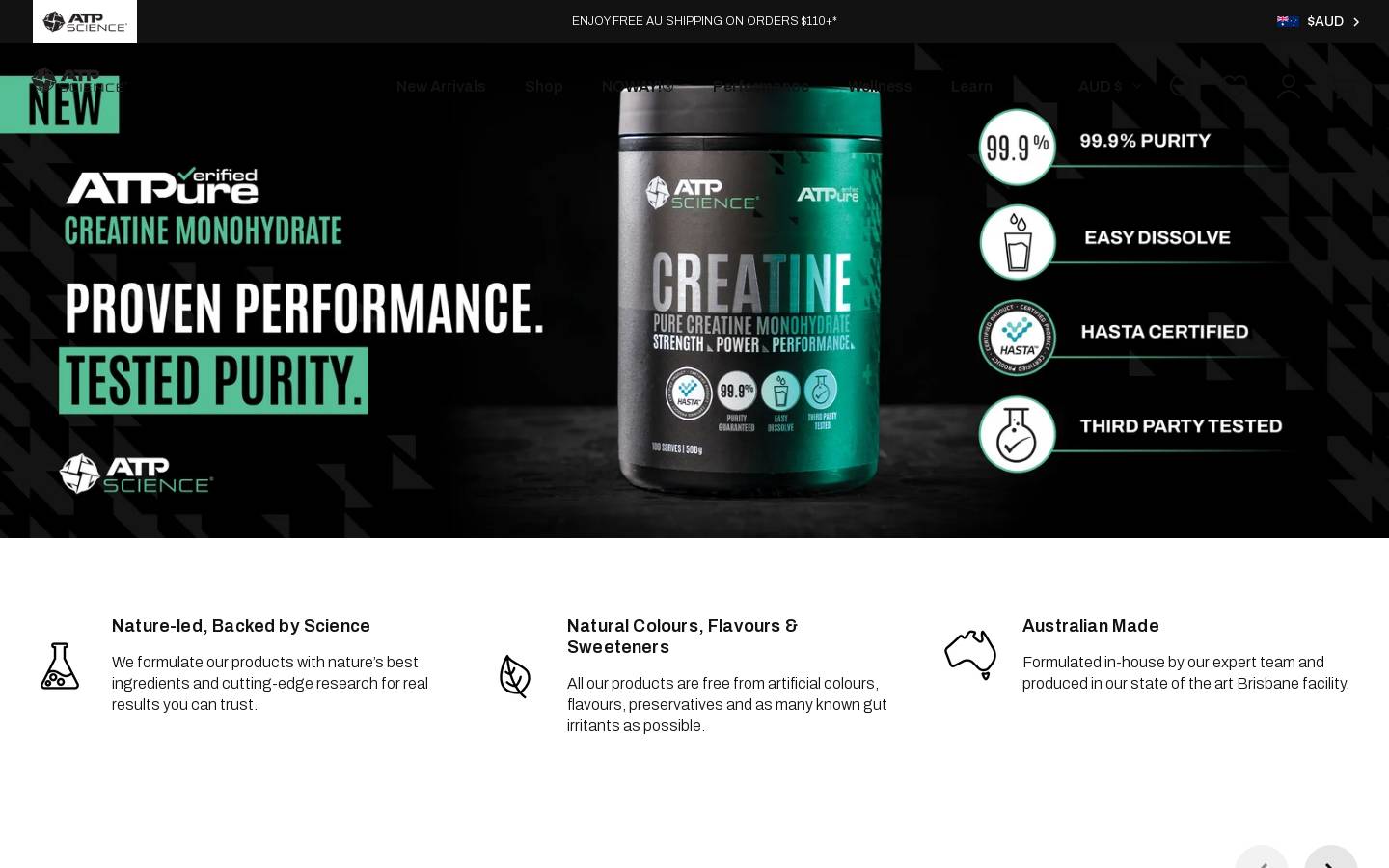 ATP Science homepage screenshot