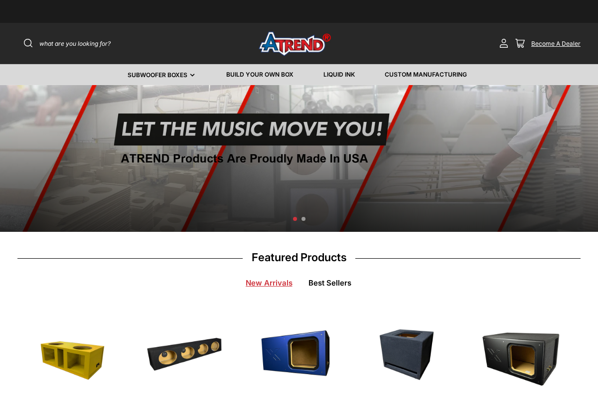 Atrendusa homepage screenshot