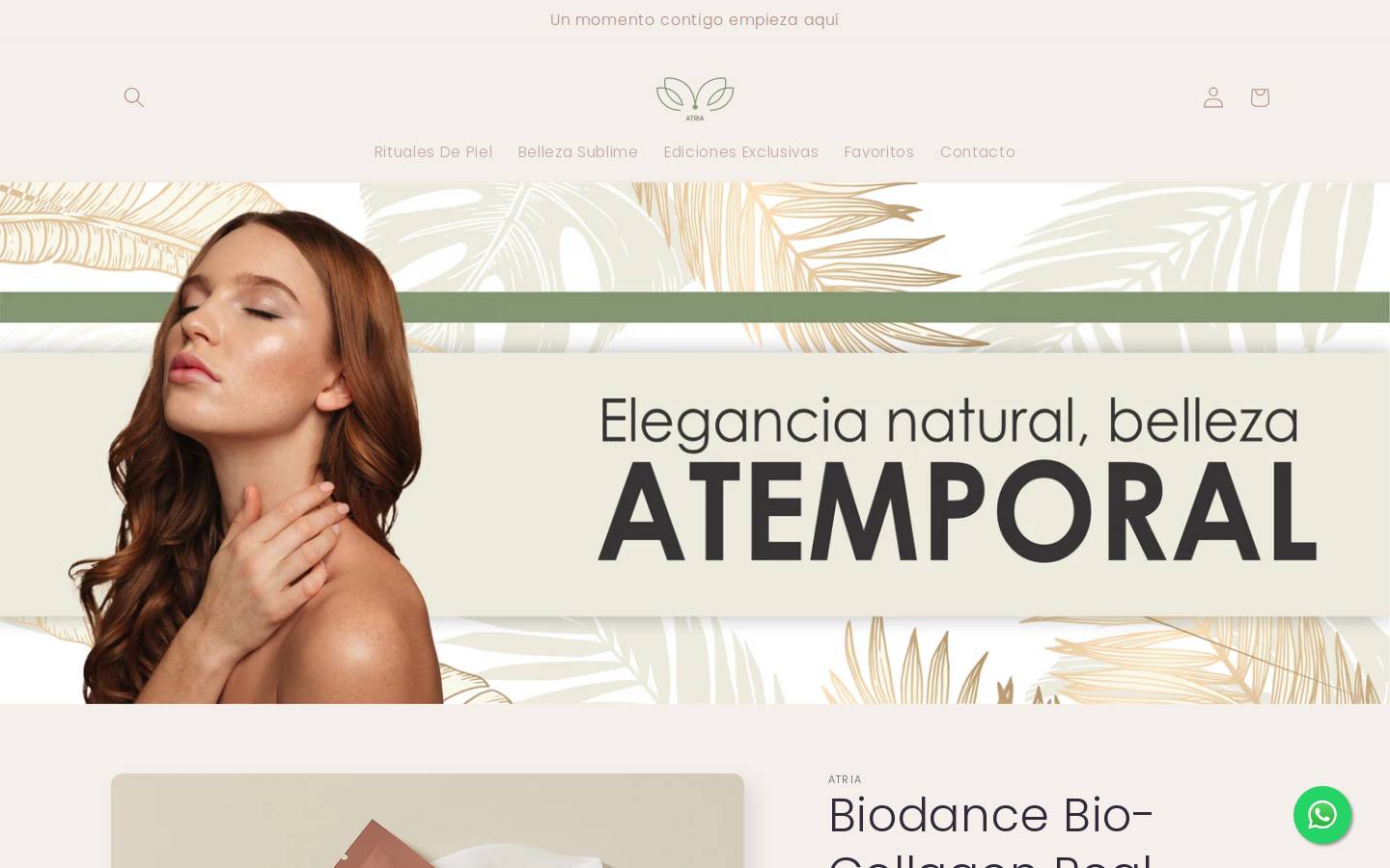 atriacolombia.com homepage screenshot