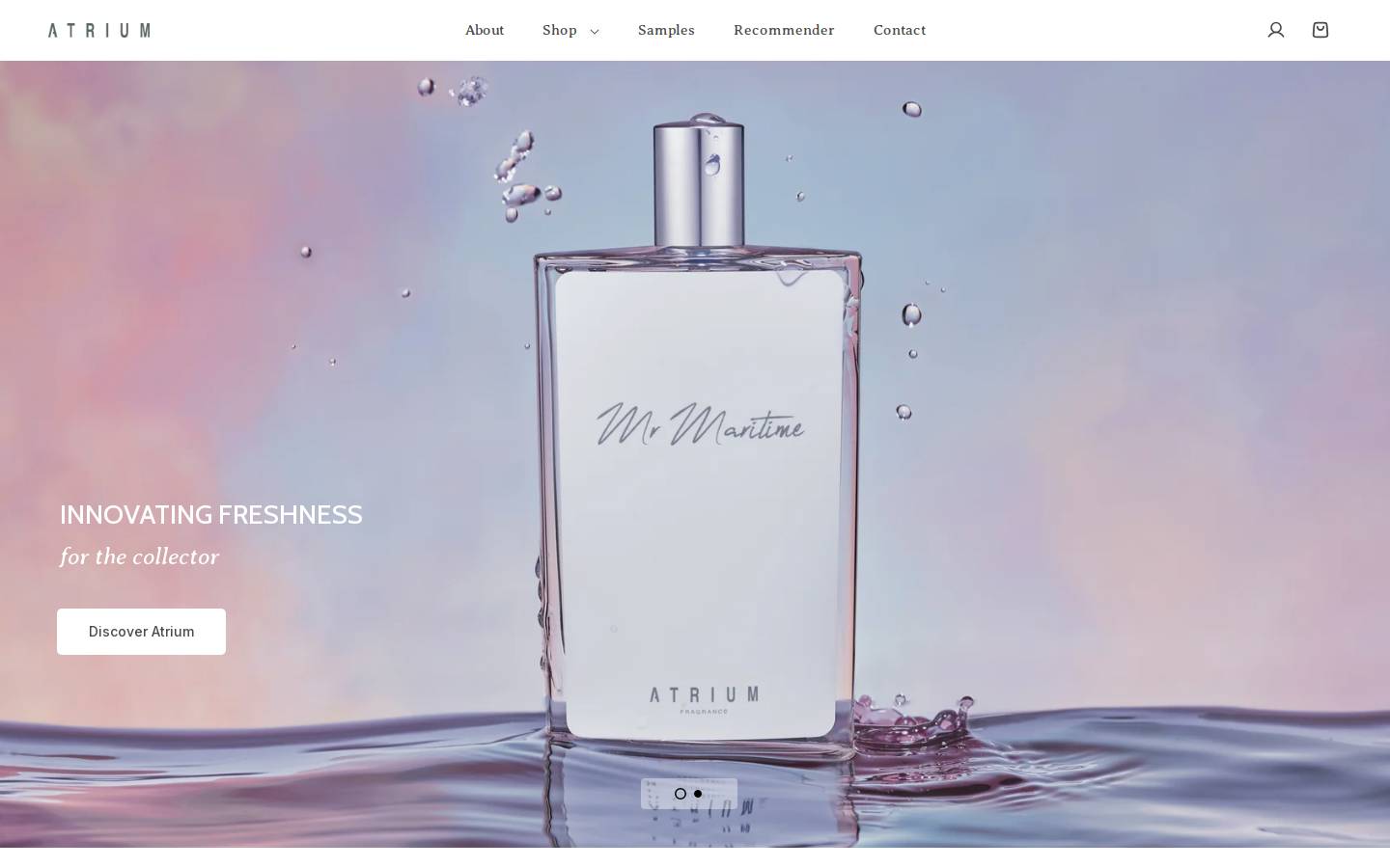 Atriumfragrance homepage screenshot